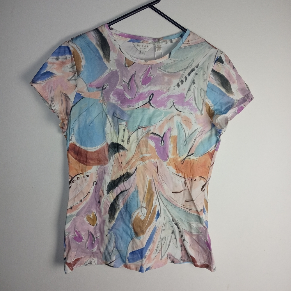 Ted Baker Printed Fitted Tee Size 3(8-10)